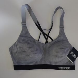 Victorias Sport Lightweight Gray Mesh Sports Bra Size 36C NWT